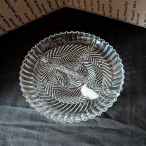 Clear Glass Divided Serving Dish